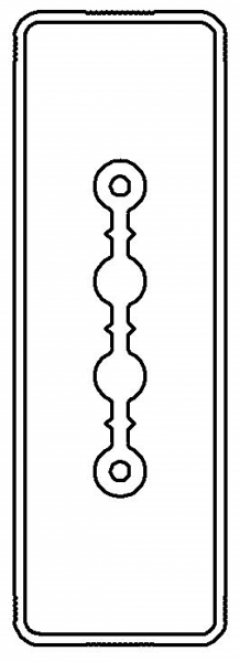Секция прямая 1+0 точек отвода L=3000мм, Cu, 2P, 25A