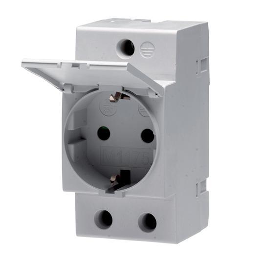 Розетка щитовая M1175-C с защитной крышкой  ABB   /2CSM211000R0721/